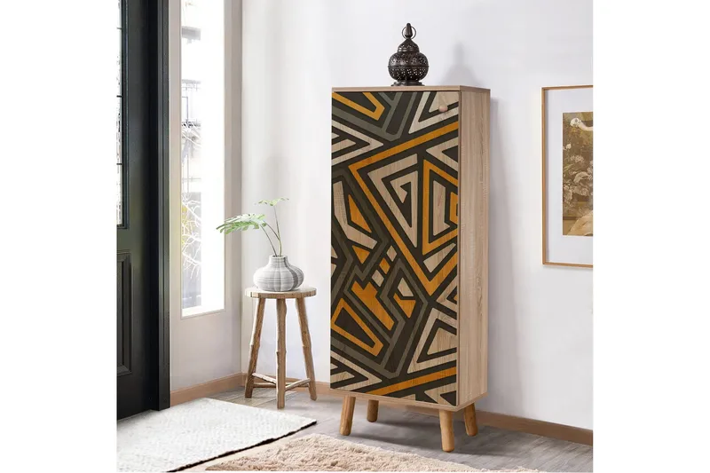 Gelsgan Skoskab 50 cm - Gul - Opbevaring - Skoopbevaring - Skoskab