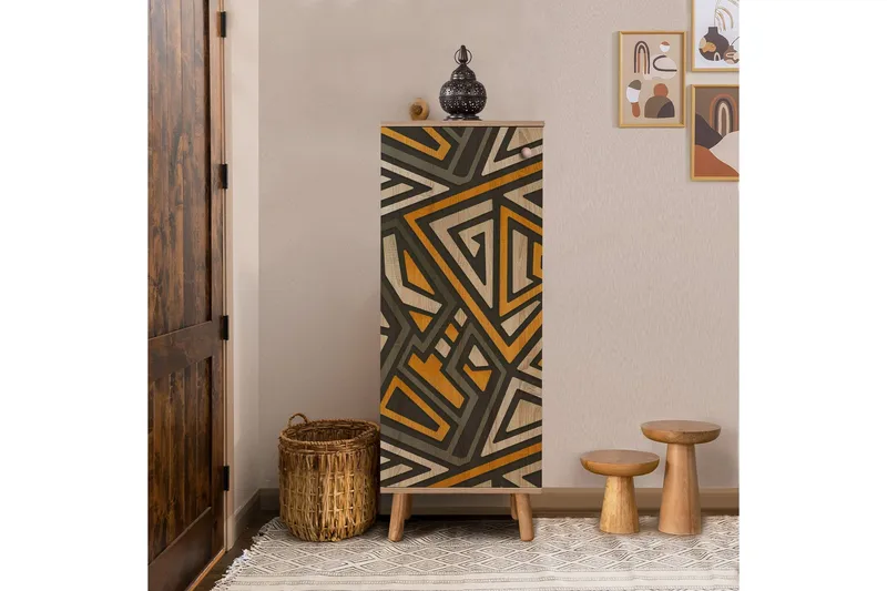 Gelsgan Skoskab 50 cm - Gul - Opbevaring - Skoopbevaring - Skoskab