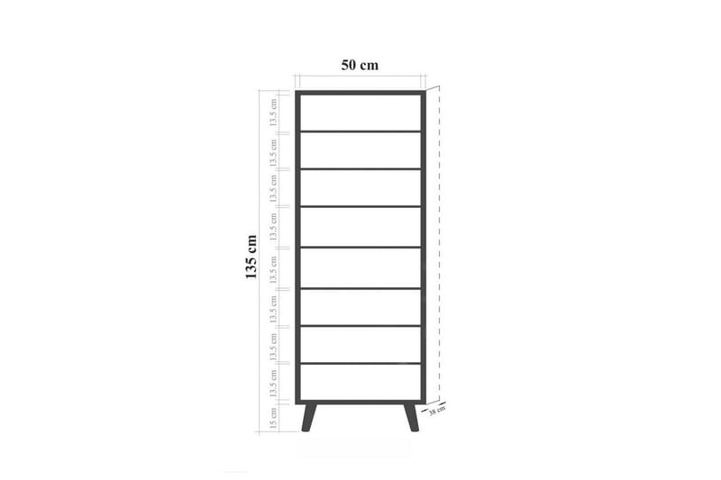 Gelsgan Skoskab 50 cm - Hvid - Opbevaring - Skoopbevaring - Skoskab