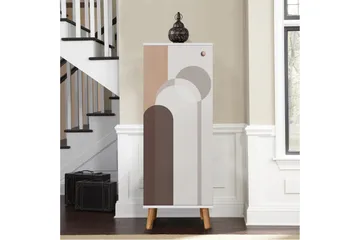 Gelsgan Skoskab 50 cm - Hvid/Brun - Opbevaring - Skoopbevaring