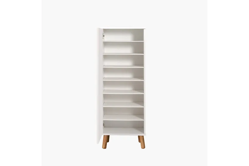 Gelsgan Skoskab 50 cm - Hvid/Brun - Opbevaring - Skoopbevaring - Skoskab