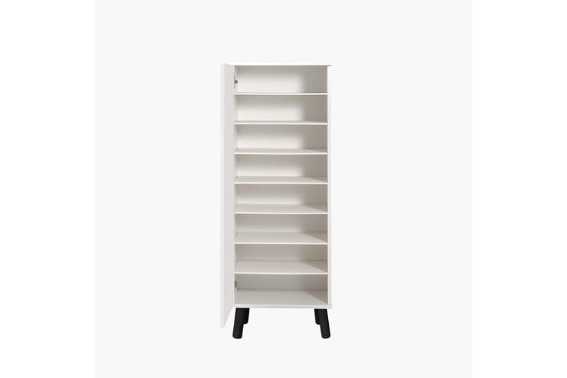 Gelsgan Skoskab 50 cm - Hvid/Rød - Opbevaring - Skoopbevaring - Skoskab