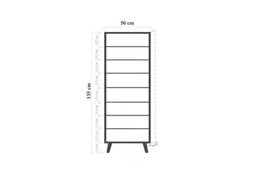 Gelsgan Skoskab 50 cm - Hvid/Rød - Opbevaring - Skoopbevaring