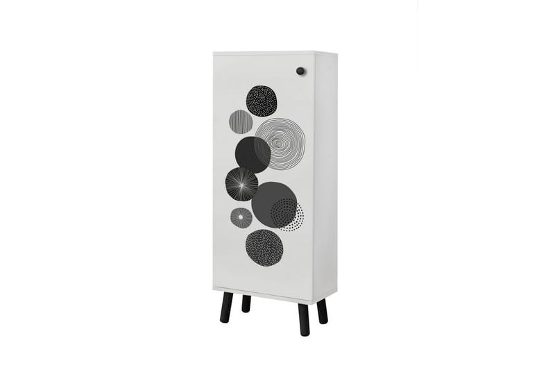 Gelsgan Skoskab 50 cm - Hvid/Sort - Opbevaring - Skoopbevaring - Skoskab