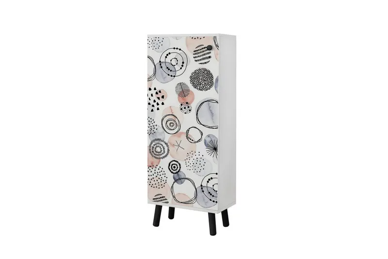 Gelsgan Skoskab 50 cm - Hvid/Sort - Opbevaring - Skoopbevaring - Skoskab