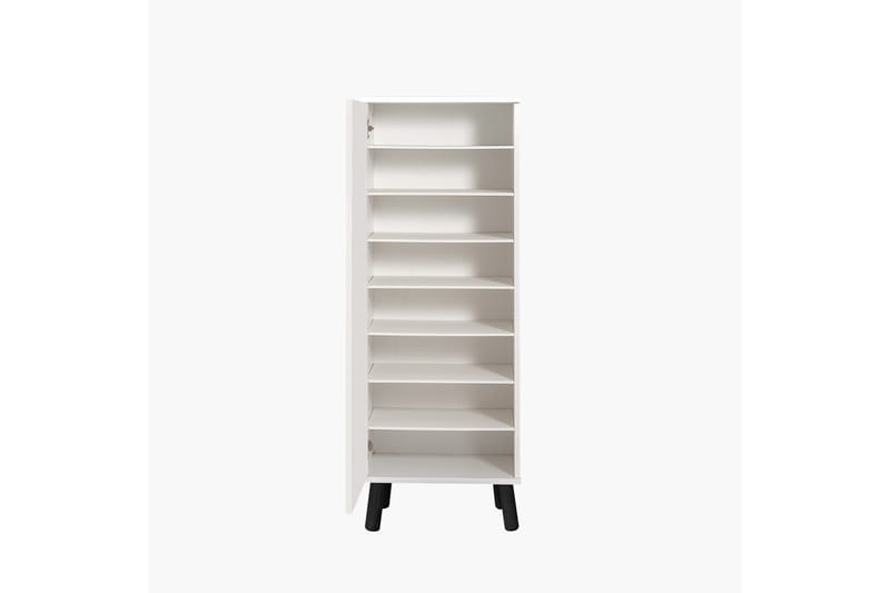 Gelsgan Skoskab 50 cm - Hvid/Sort - Opbevaring - Skoopbevaring