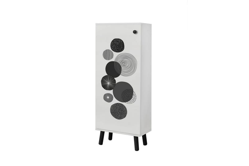 Gelsgan Skoskab 50 cm - Hvid/Sort - Opbevaring - Skoopbevaring - Skoskab