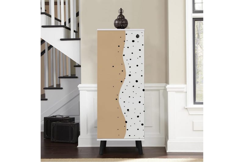 Gelsgan Skoskab 50 cm - Hvid/Sort - Opbevaring - Skoopbevaring - Skoskab