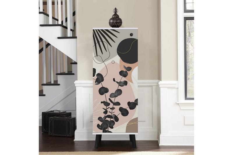 Gelsgan Skoskab 50 cm - Hvid/Sort - Opbevaring - Skoopbevaring - Skoskab