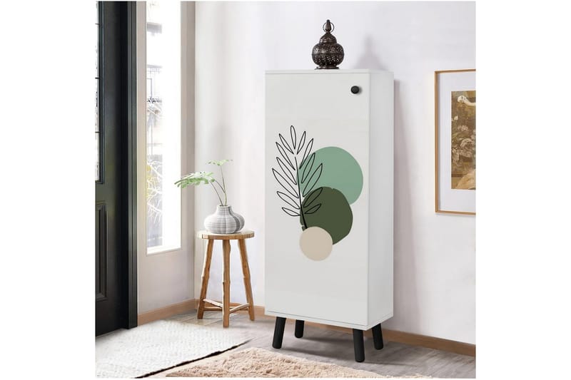 Gelsgan Skoskab 50 cm - Hvid/Sort - Opbevaring - Skoopbevaring - Skoskab