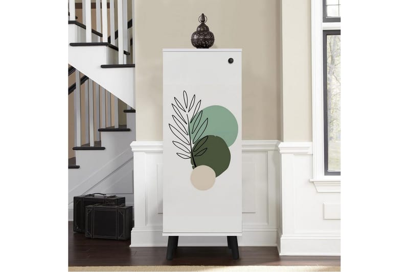 Gelsgan Skoskab 50 cm - Hvid/Sort - Opbevaring - Skoopbevaring - Skoskab