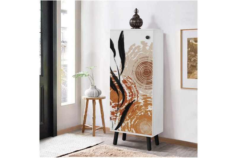 Gelsgan Skoskab 50 cm - Hvid/Sort - Opbevaring - Skoopbevaring - Skoskab