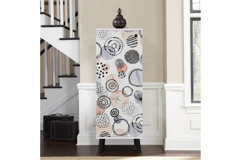 Gelsgan Skoskab 50 cm - Hvid/Sort - Opbevaring - Skoopbevaring - Skoskab