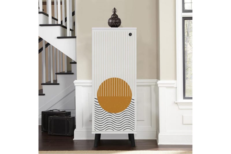 Gelsgan Skoskab 50 cm - Hvid/Sort - Opbevaring - Skoopbevaring - Skoskab