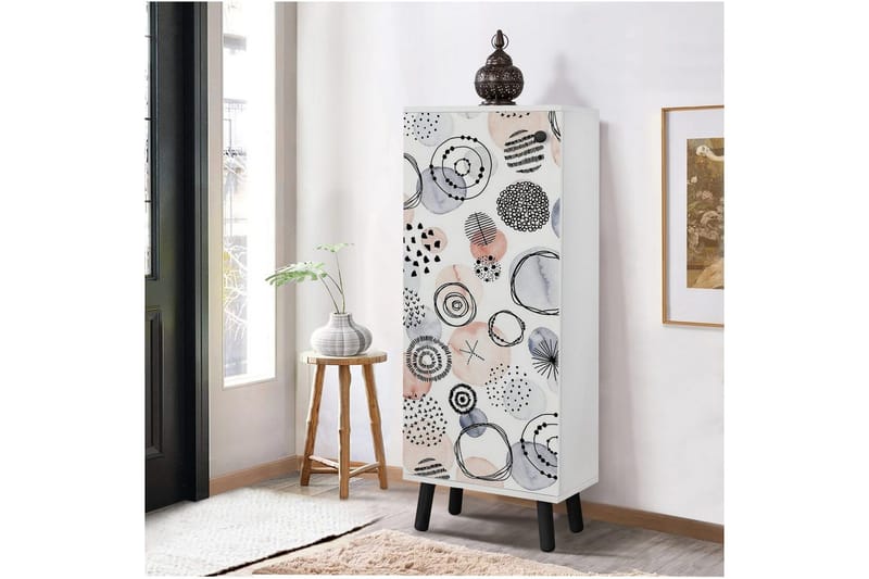 Gelsgan Skoskab 50 cm - Hvid/Sort - Opbevaring - Skoopbevaring - Skoskab