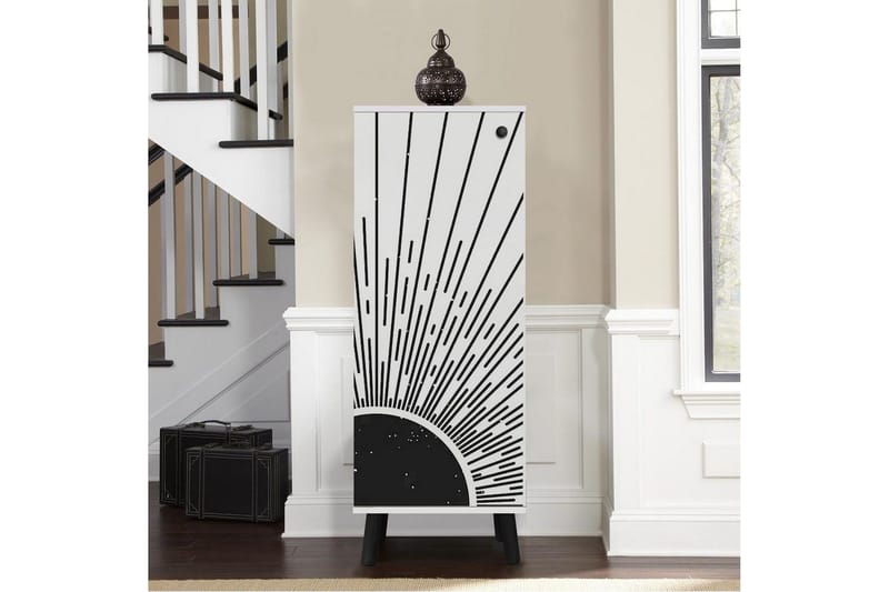 Gelsgan Skoskab 50 cm - Hvid/Sort - Opbevaring - Skoopbevaring - Skoskab