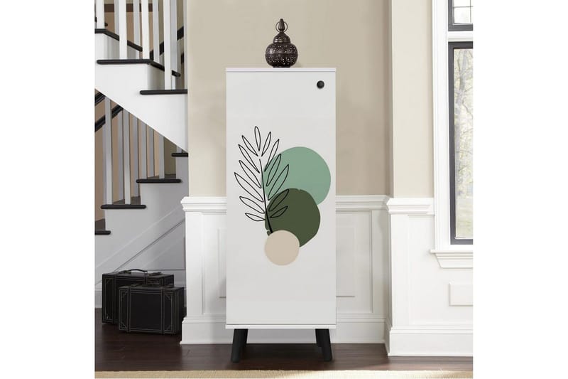 Gelsgan Skoskab 50 cm - Hvid/Sort - Opbevaring - Skoopbevaring - Skoskab