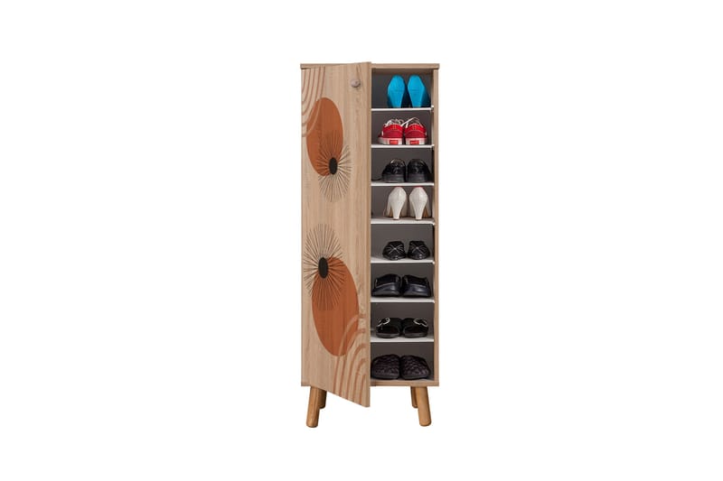Gelsgan Skoskab 50 cm - Lysebrun - Opbevaring - Skoopbevaring - Skoskab