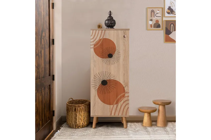 Gelsgan Skoskab 50 cm - Lysebrun - Opbevaring - Skoopbevaring - Skoskab