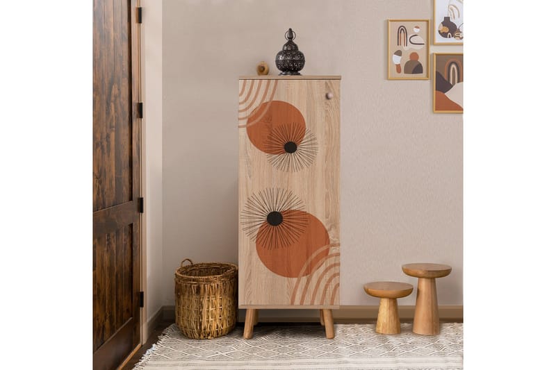 Gelsgan Skoskab 50 cm - Lysebrun - Opbevaring - Skoopbevaring