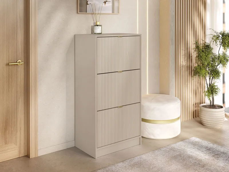 Gudelia Skoskab 60 cm - beige - Opbevaring - Skoopbevaring - Skoskab