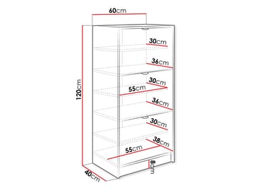 Gudelia Skoskab 60 cm - hvid - Opbevaring - Skoopbevaring