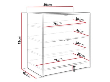 Gudelia Skoskab 80 cm - hvid - Opbevaring - Skoopbevaring