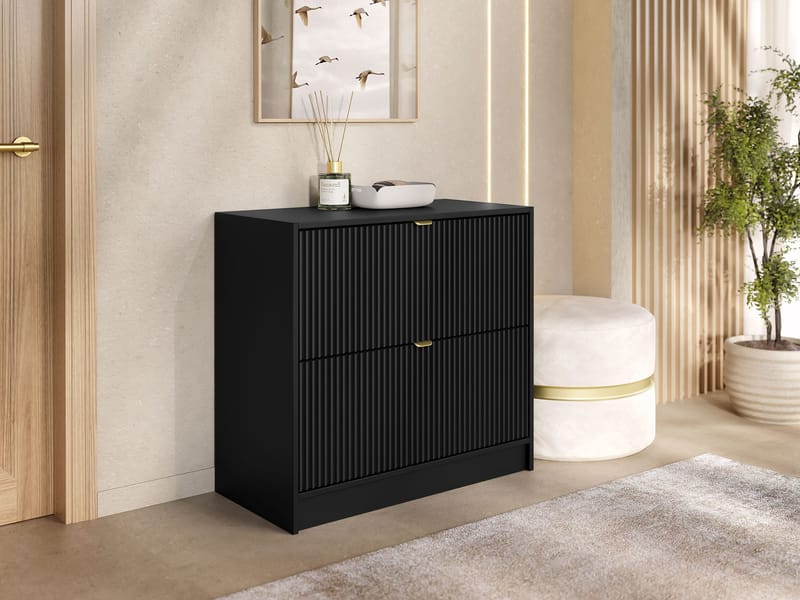 Gudelia Skoskab 80 cm - sort - Opbevaring - Skoopbevaring - Skoskab