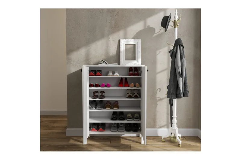 Haviland Skoskab 90 cm - Natur/Hvid - Opbevaring - Skoopbevaring - Skoskab