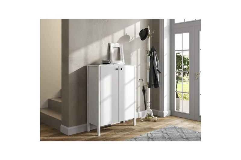 Haviland Skoskab 90 cm - Natur/Hvid - Opbevaring - Skoopbevaring - Skoskab