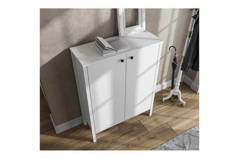 Haviland Skoskab 90 cm - Natur/Hvid - Opbevaring - Skoopbevaring - Skoskab