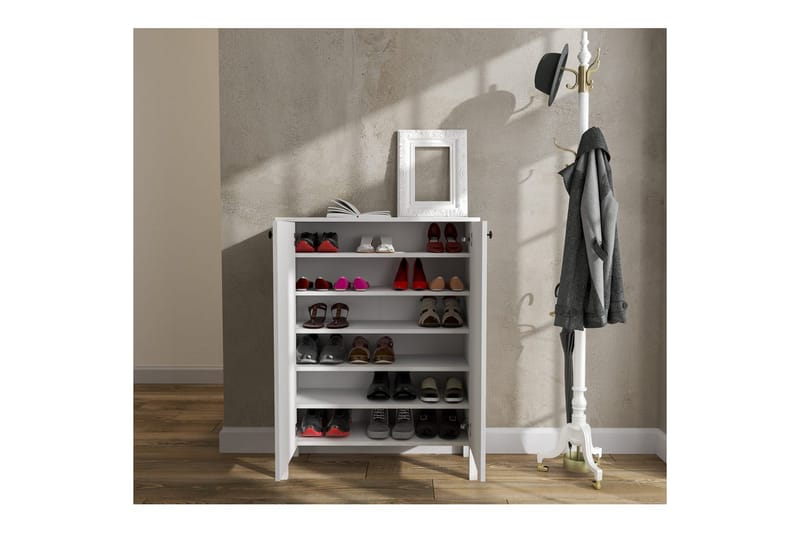 Haviland Skoskab 90 cm - Natur/Hvid - Opbevaring - Skoopbevaring - Skoskab