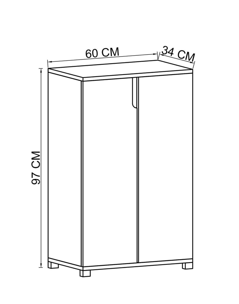 Hungirr Skoskab 60 cm - Hvid - Opbevaring - Skoopbevaring - Skoskab
