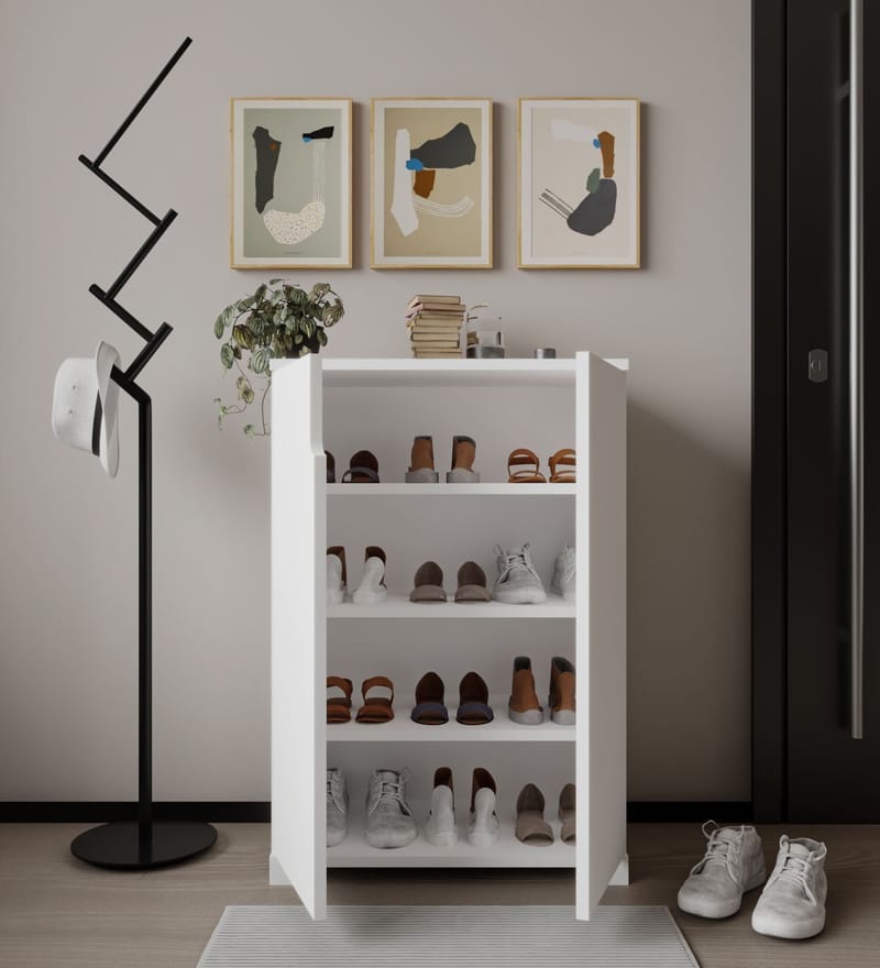 Hungirr Skoskab 60 cm - Hvid - Opbevaring - Skoopbevaring - Skoskab