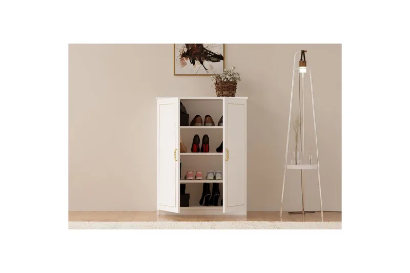 Ilena Skoskab 70 cm - Mat Hvid - Opbevaring - Skoopbevaring - Skoskab