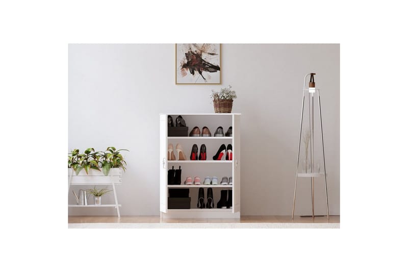 Ilena Skoskab 70 cm - Mat Hvid - Opbevaring - Skoopbevaring - Skoskab