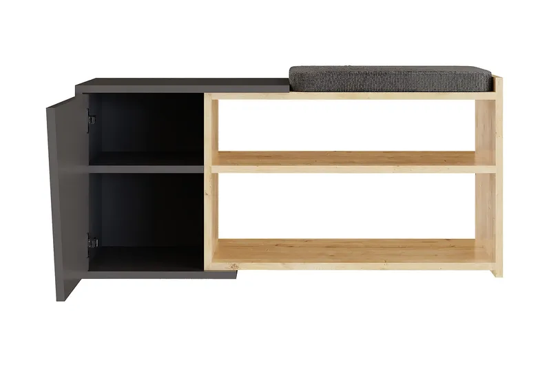 Jektvik Skoskab 104x37 cm - Natur/Antracit - Opbevaring - Skoopbevaring - Skoskab