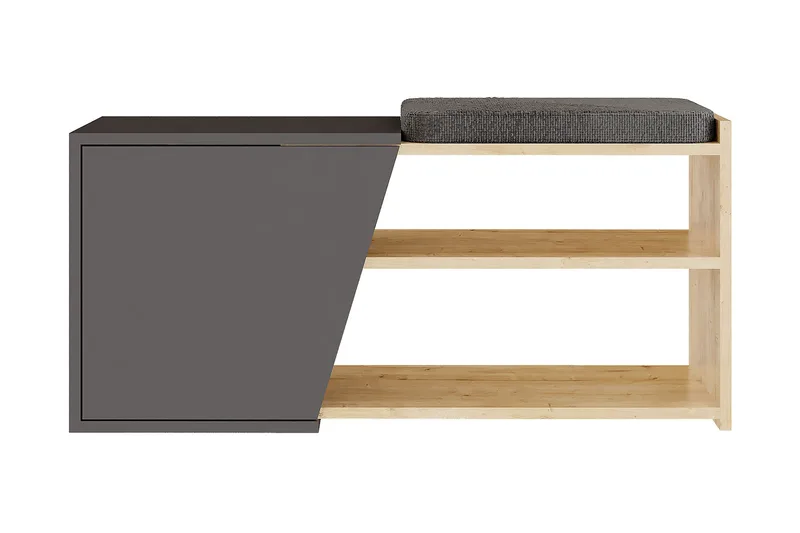 Jektvik Skoskab 104x37 cm, Natur/Antracit