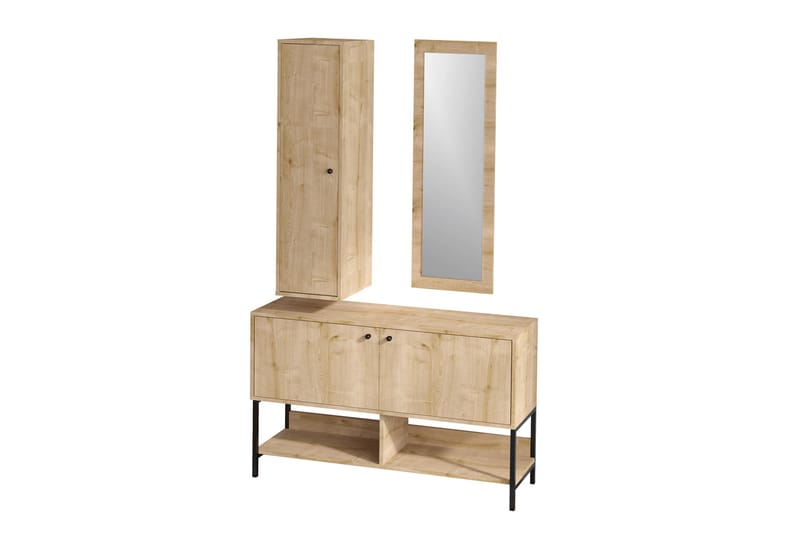 Juimed Skoskab 35x120 cm - Natur - Opbevaring - Skoopbevaring - Skoskab