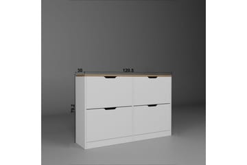 Kiichi Skoskab 120,5 cm - Valnød - Opbevaring - Skoopbevaring