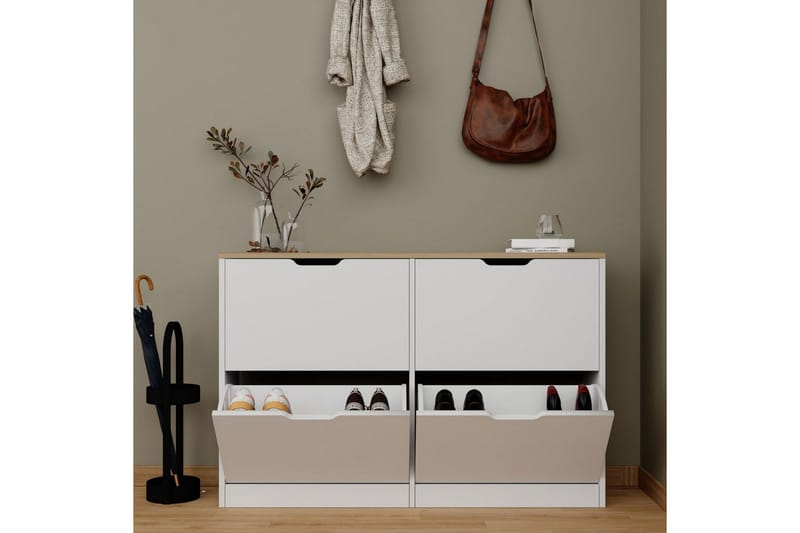 Kiichi Skoskab 120,5 cm - Valnød - Opbevaring - Skoopbevaring - Skoskab