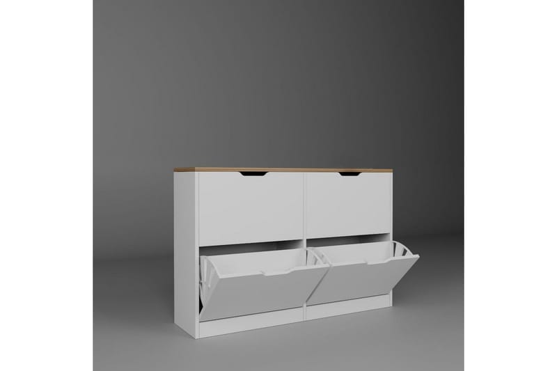 Kiichi Skoskab 120,5 cm - Valnød - Opbevaring - Skoopbevaring