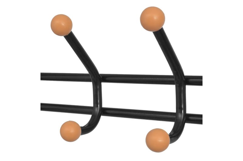 Knagerække Med Skoopbevaring 68 X 32 X 182,5 Cm Sort - Sort - Entréopbevaring - Skoopbevaring - Skohylde