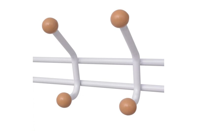 Knagerække Med Skoopbevaring 68X32X182,5 Cm Hvid - Hvid - Entréopbevaring - Skoopbevaring - Skohylde