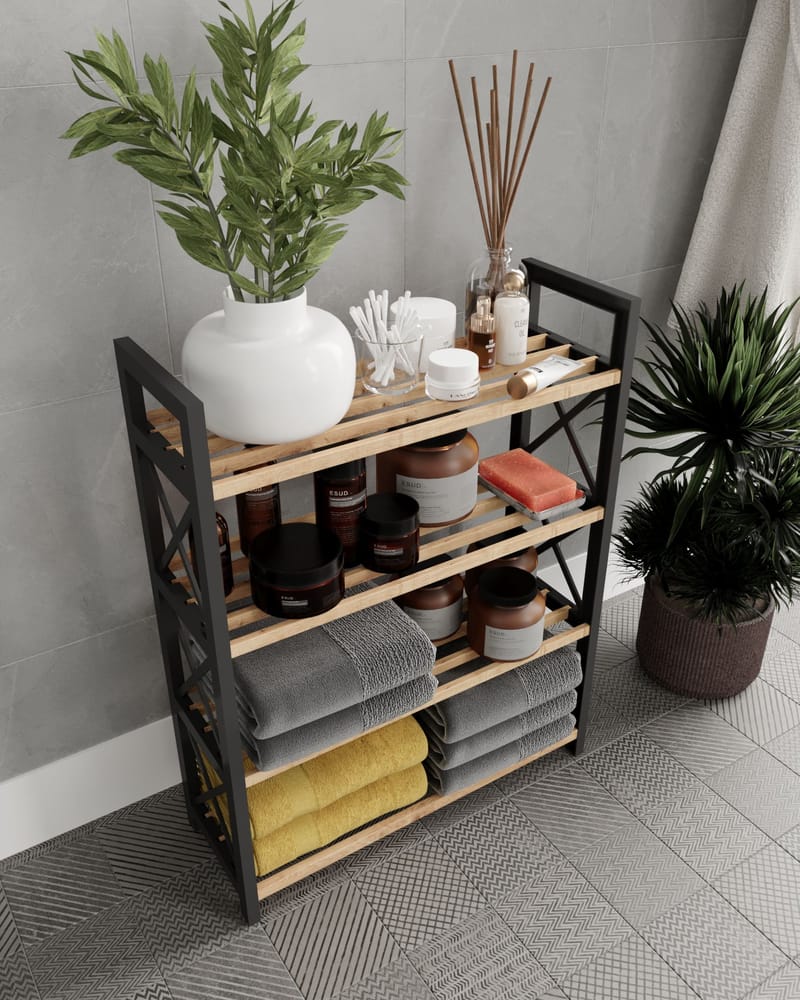 Lekora Multifunktionshylde 64 cm - Sort - Opbevaring - Skoopbevaring