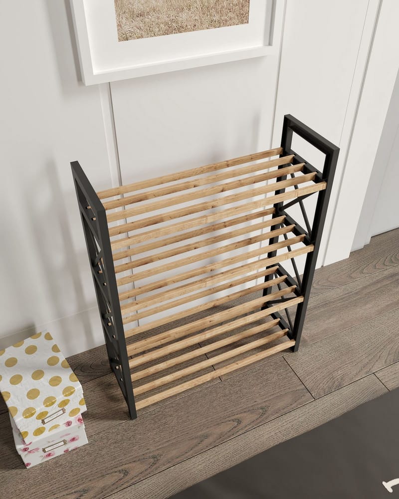 Lekora Multifunktionshylde 64 cm - Sort - Opbevaring - Skoopbevaring