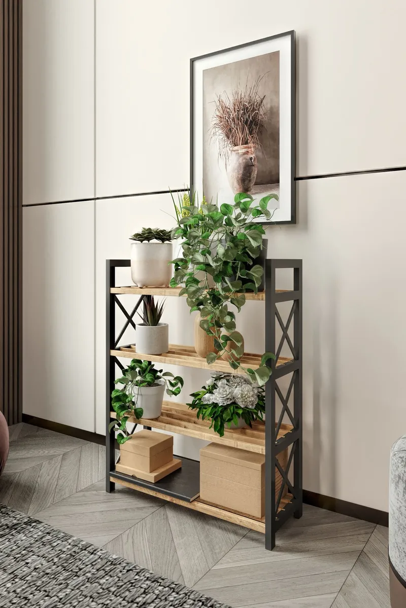 Lekora Multifunktionshylde 64 cm - Sort - Opbevaring - Skoopbevaring