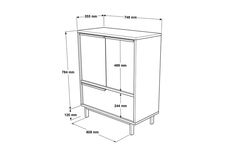 Liyakat Skoskab 74,8 cm - Hvid - Opbevaring - Skoopbevaring - Skoskab