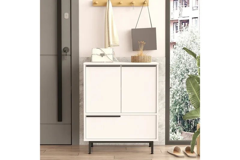 Liyakat Skoskab 74,8 cm - Hvid - Opbevaring - Skoopbevaring - Skoskab