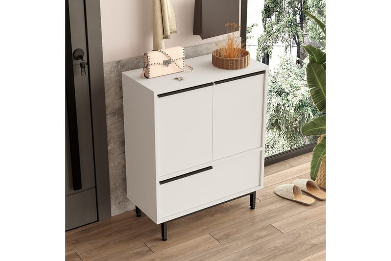 Liyakat Skoskab 74,8 cm - Hvid - Opbevaring - Skoopbevaring